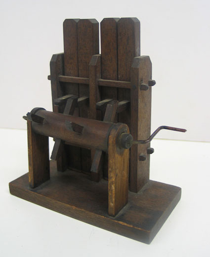 wooden model of tin stamp