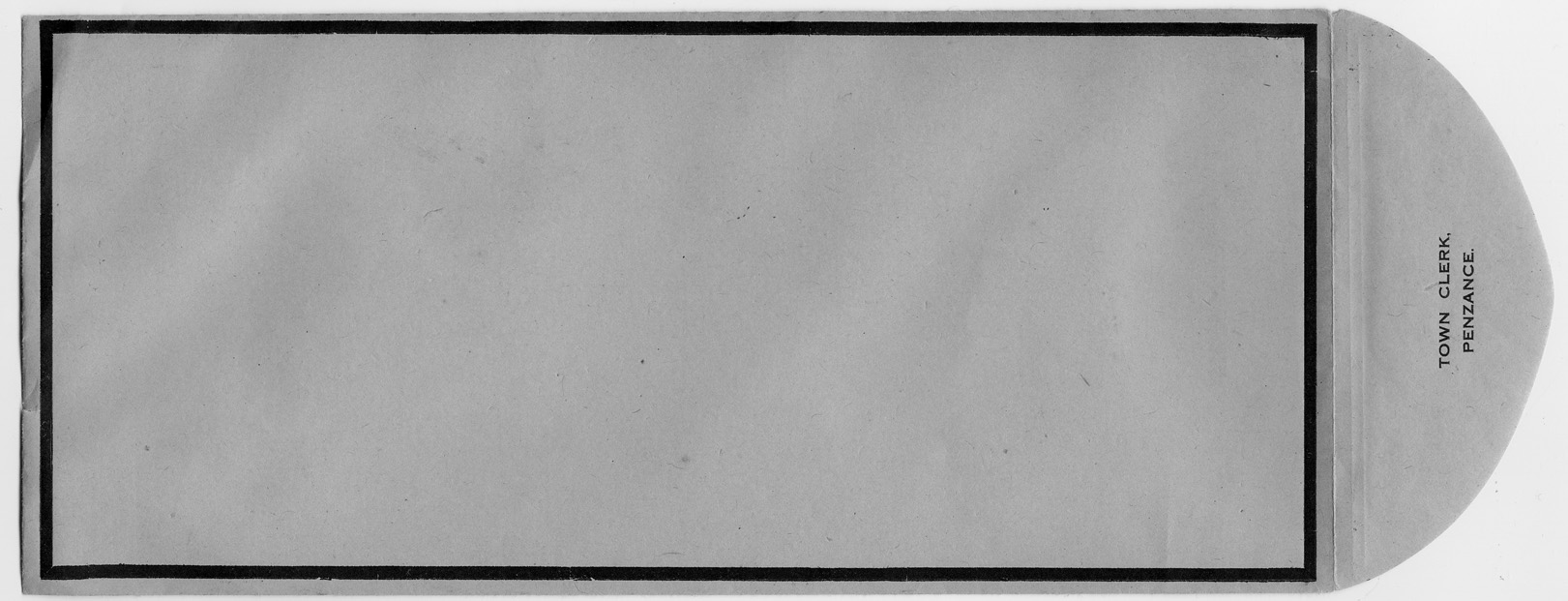 2 foolscap envelopes, brown with black edge