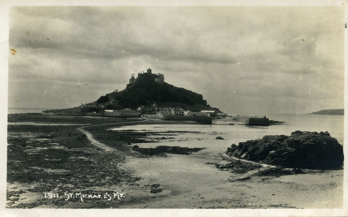 black and white postcard