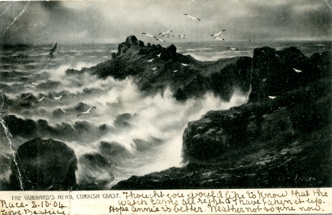 blaack and white postcard