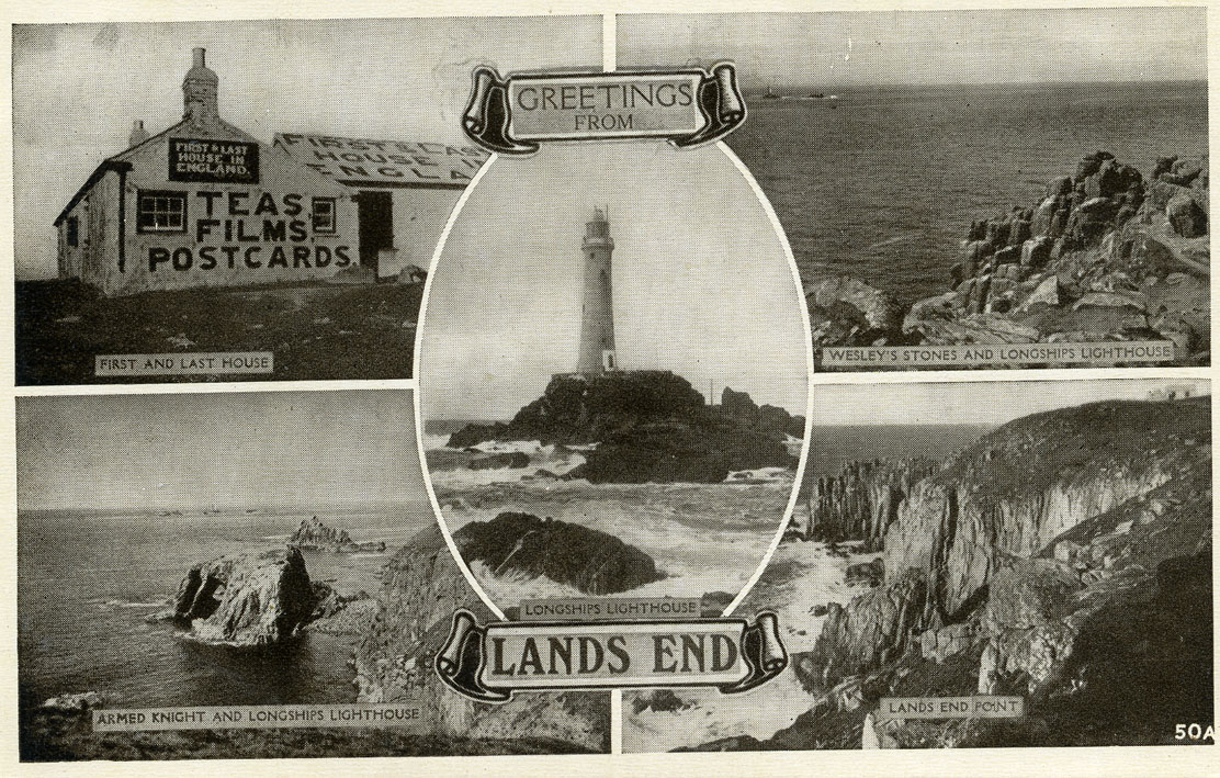balck and white postcard
