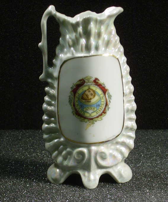 A pair of ornamental jugs