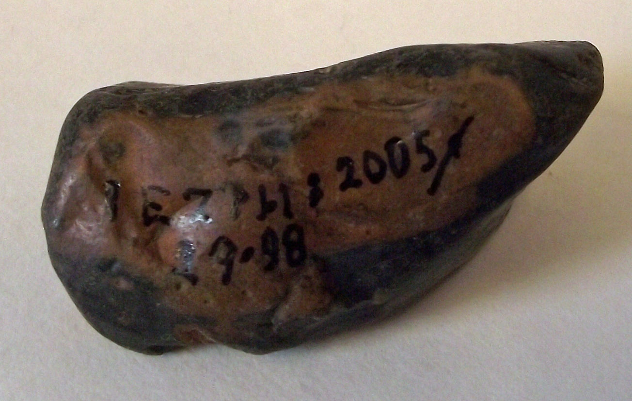 natural rolled flint flake