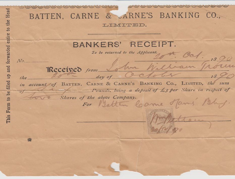 bank receipt