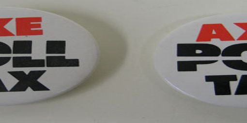 axe poll tax badge