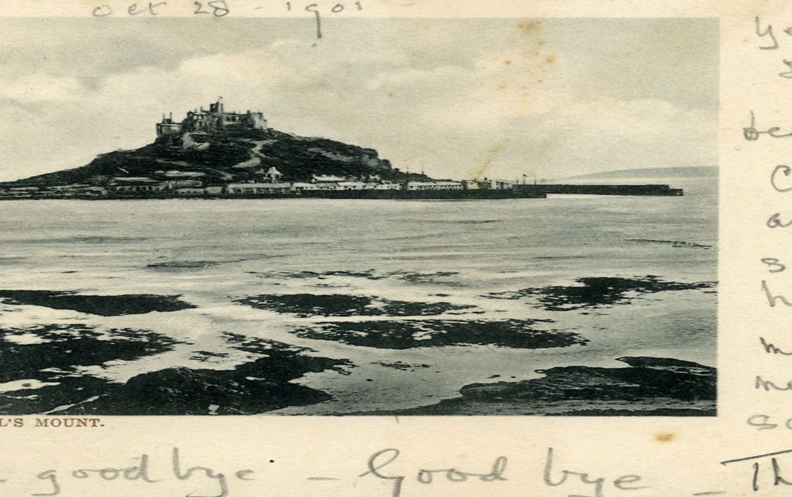 black and white postcard