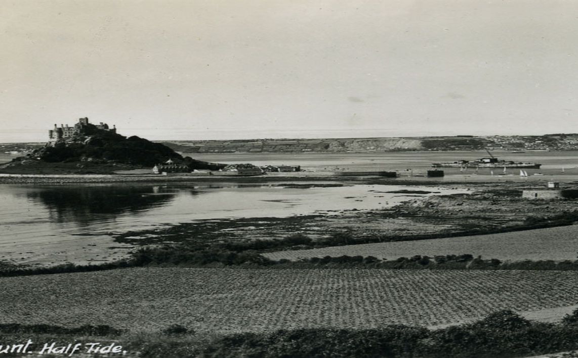 black and white postcard