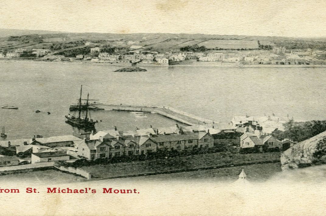 black and white postcard