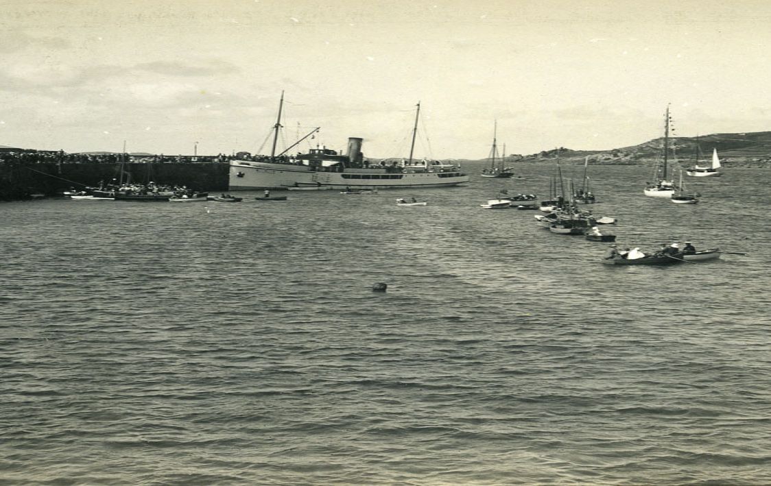 black and white postcard -