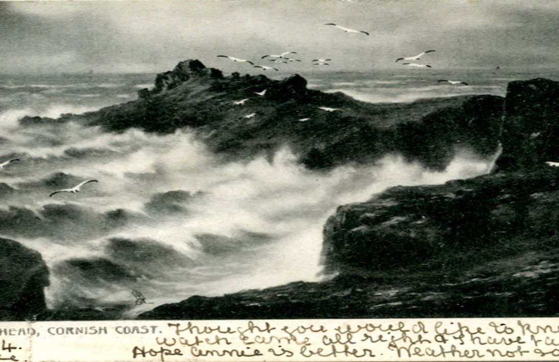blaack and white postcard