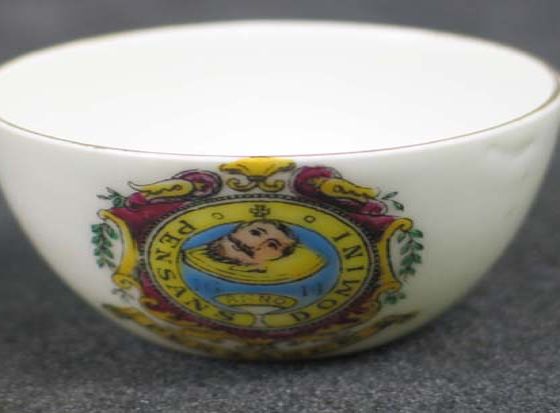bowl, souvenir ware china